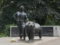 Memorial to the Brown Bear Wojtek in West Princes Street Gardens in Edinburgh