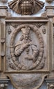 Memorial to the Cathedral provost Franz Ludwig Faust von Stromberg in Wurzburg Cathedral Royalty Free Stock Photo