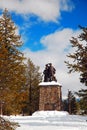 A memorial to the Donner Party, in the Sierra Mountains of California