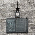 Memorial to the fallen of World War One at the entrance to the Basilica of Saint James in Bellagio, Italy.