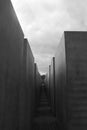 The Memorial to the Murdered Jews of Europe, the Holocaust Memorial,memorial in Berlin, Jewish victims, Holocaust Royalty Free Stock Photo