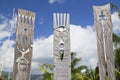 Memorial to nuclear testing in Jardins de Paofai, Pape'ete, Tahiti, French Polynesia