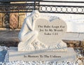 Memorial to the Unborn in front of Historic Saint Joseph Catholic Church in Fort Davis, Texas.