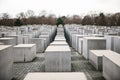 Memorial to the victims of Holocaust in Berlin. Memorial in Germany, memory of Jews and the victims of nazism and