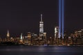 911 Memorial Tribute In Lights Royalty Free Stock Photo