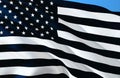 Memorial USA flag. A black and white USA flag design. Black and white United States flag. BLACK and WHITE AMERICAN FLAG, military Royalty Free Stock Photo