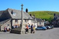 Memorial in the village centre, Corfe. Royalty Free Stock Photo