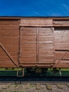 Memorial wagon, museum near station Skrunda, Latvia. Train wagon with in 1941 and 1949 deported Latvian people to Siberia