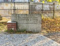 memorial at the wall to remember the first killed person Guenther Litfin