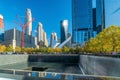 9/11 Memorial at World Trade Center Ground Zero in downtown Manhattan Royalty Free Stock Photo