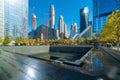 9/11 Memorial at World Trade Center Ground Zero in downtown Manhattan Royalty Free Stock Photo