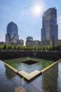 Memorial at World Trade Center Ground Zero Royalty Free Stock Photo