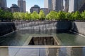 Memorial at World Trade Center Ground Zero The memorial was dedicated on the 10th anniversary of the Sept. 11, 2001 attacks Royalty Free Stock Photo