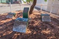 Memorials commemorating the discovery of gold in Kalgoorlie, Western Australia in 1892 Royalty Free Stock Photo