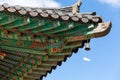 See the beauty of the Korean Buddhism temple roof eaves. Royalty Free Stock Photo