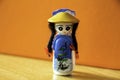 Vietnamese handmade wooden doll . Royalty Free Stock Photo