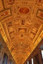 Gallery of geographical maps in the Vatican Museums Royalty Free Stock Photo