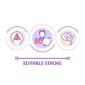 Memorization problem loop concept icon