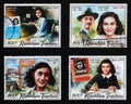 Memory of Anne Frank on postage stamps from Togo