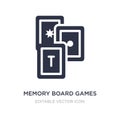 memory board games icon on white background. Simple element illustration from Entertainment concept