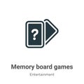 Memory board games vector icon on white background. Flat vector memory board games icon symbol sign from modern entertainment
