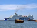 Ronne Ferry in the harbor. Royalty Free Stock Photo