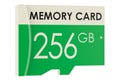 Memory card, 256 GB. 3D rendering