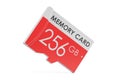 Memory card 256 GB, 3D rendering