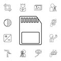 memory card icon. Detailed set of photo camera icons. Premium quality graphic design icon. One of the collection icons for website Royalty Free Stock Photo