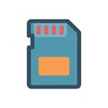 Memory Card Icon for Storage Solutions Royalty Free Stock Photo