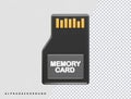 Memory card icon vector illustration element 3d rendering transparent eps Royalty Free Stock Photo
