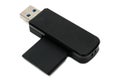 Memory card inserted into a USB card reader Royalty Free Stock Photo