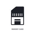 memory card isolated icon. simple element illustration from electronic stuff fill concept icons. memory card editable logo sign