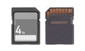 Memory card isolated on white background - 4 Terabyte
