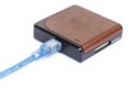 Memory card reader isolate Royalty Free Stock Photo