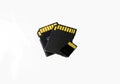 Memory cards with several types and capacities Royalty Free Stock Photo