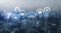 In Memory Computing high performance distributed systems on modern city background.
