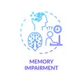 Memory impairment concept icon