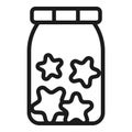 Memory jar icon outline vector. Vacation memories