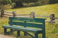 In memory of Lee Robinson Bench in Santa Cruz Redwoods California Royalty Free Stock Photo