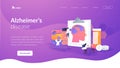 Alzheimer disease landing page concept