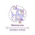 Memory loss concept icon
