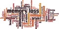 Memory loss word cloud