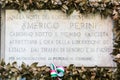 Memory plate about Amerigo Perini Royalty Free Stock Photo