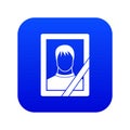 Memory portrait icon digital blue