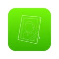 Memory portrait icon green vector