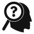 Memory question icon simple vector. Power mind