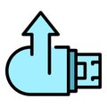 Memory stick backup icon vector flat Royalty Free Stock Photo