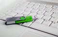 Memory stick and laptop Royalty Free Stock Photo