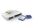 Memory storage card reader usb Royalty Free Stock Photo